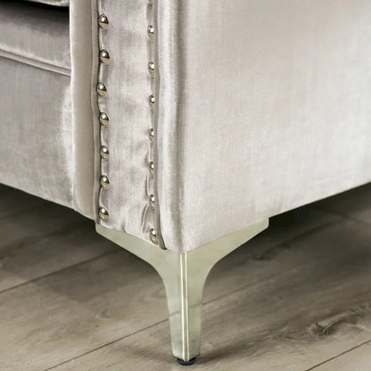 Vynn Transitional Solid Wood Padded Loveseat by Furniture of America