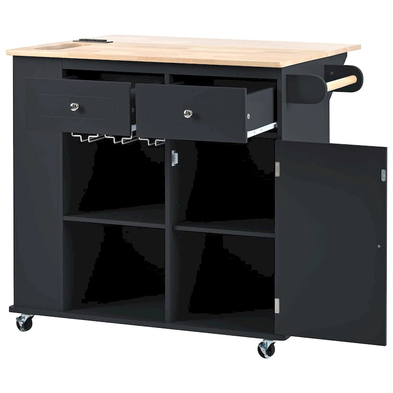 Kitchen Island with Power Outlet