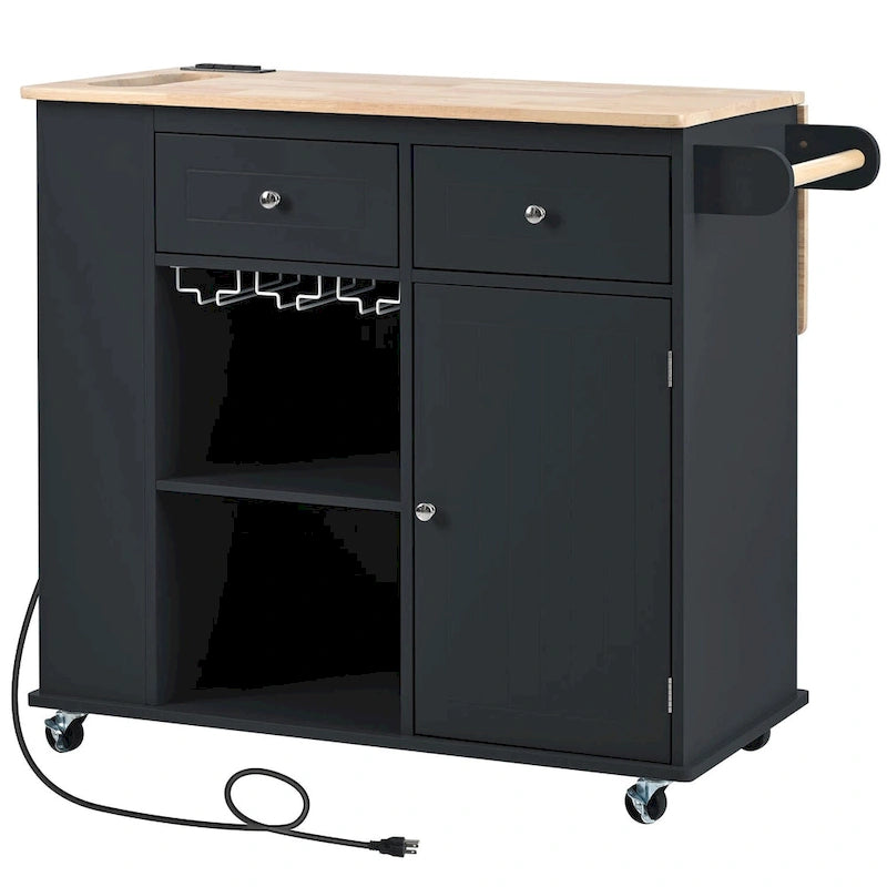 Kitchen Island with Power Outlet