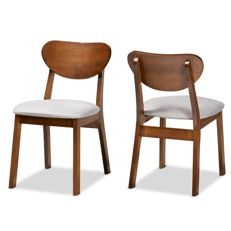 Damara Mid-Century Modern 2-Piece Dining Chair Set