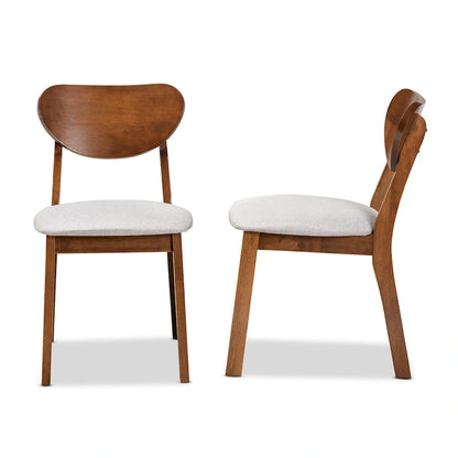 Damara Mid-Century Modern 2-Piece Dining Chair Set