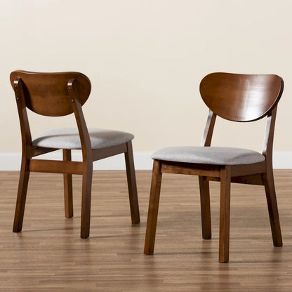 Damara Mid-Century Modern 2-Piece Dining Chair Set
