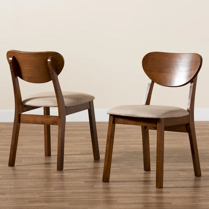 Damara Mid-Century Modern 2-Piece Dining Chair Set