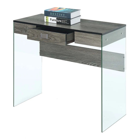 Convenience Concepts SoHo 1 Drawer Glass 36 Desk