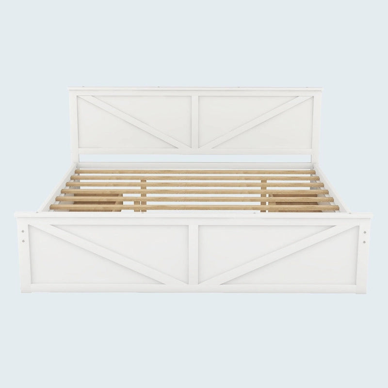 King Size Wooden Platform Bed