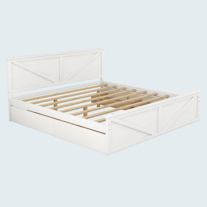 King Size Wooden Platform Bed