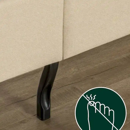 Priage by ZINUS Beige Upholstered Button Tufted Platform Bed - King