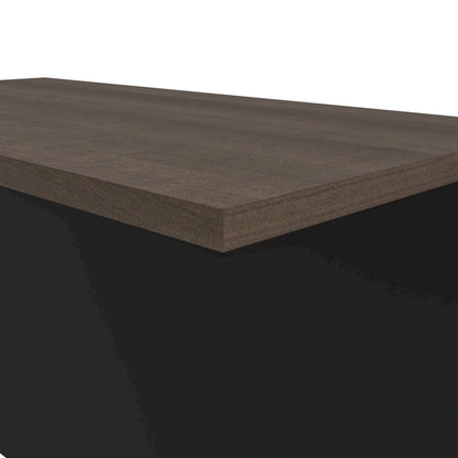 Bestar Connexion 72W L-Shaped Desk with Hutch and Pedestal