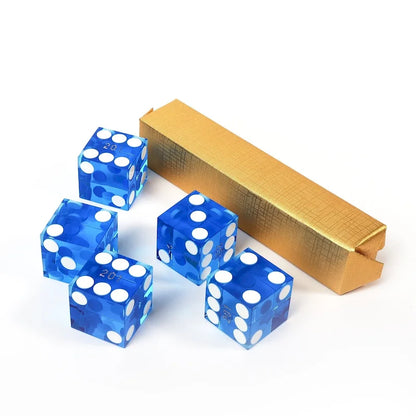 GSE AAA Grade 19mm Casino Craps Dice Set of 5 with Matching Serialized Numbers for RPG, Dice Stacking, Yahtzee Dice Games