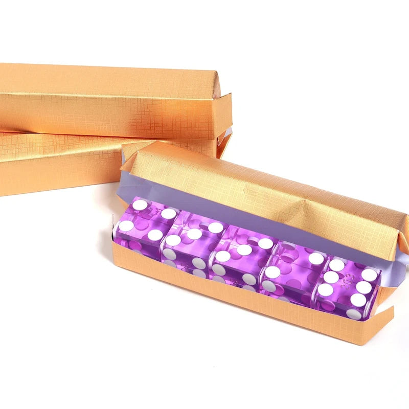 GSE AAA Grade 19mm Casino Craps Dice Set of 5 with Matching Serialized Numbers for RPG, Dice Stacking, Yahtzee Dice Games