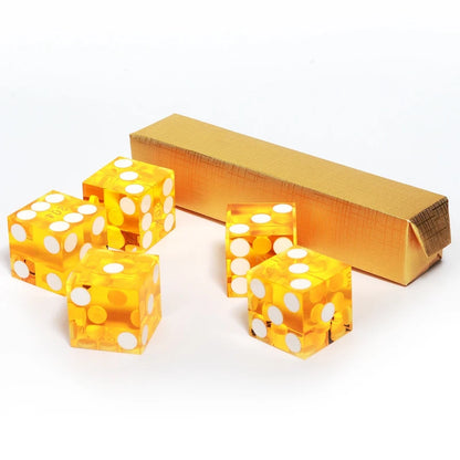GSE AAA Grade 19mm Casino Craps Dice Set of 5 with Matching Serialized Numbers for RPG, Dice Stacking, Yahtzee Dice Games