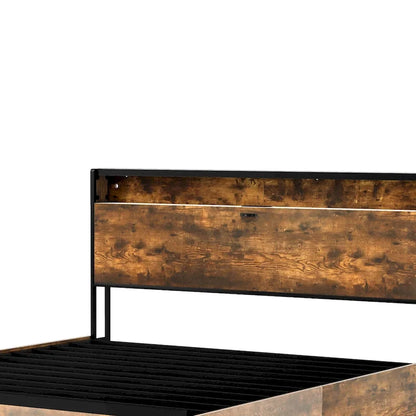 Moasis Vintage Brown King Bed Frame