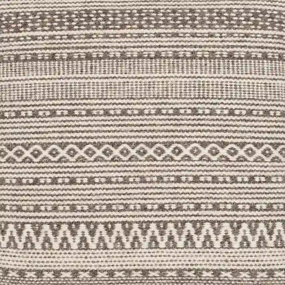 Jules Farmhouse Textured 16-inch Square Pouf