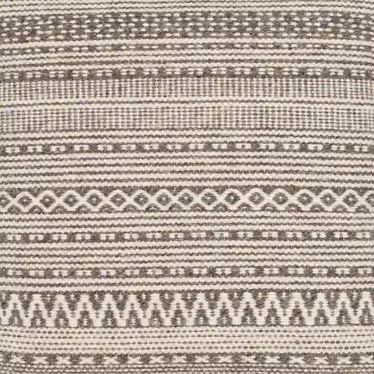 Jules Farmhouse Textured 16-inch Square Pouf