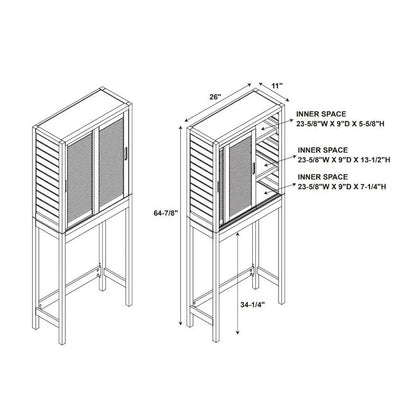 Bracken Bamboo Space Saver Hutch