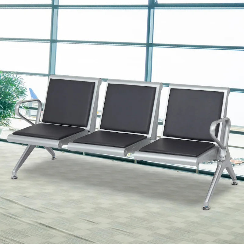 PU Leather Office Waiting Room Chairs - Reception Guest Bench
