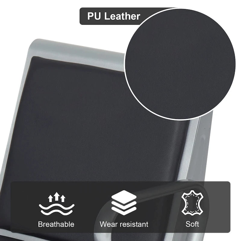 PU Leather Office Waiting Room Chairs - Reception Guest Bench