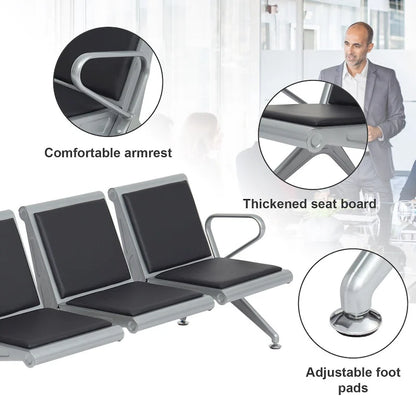 PU Leather Office Waiting Room Chairs - Reception Guest Bench