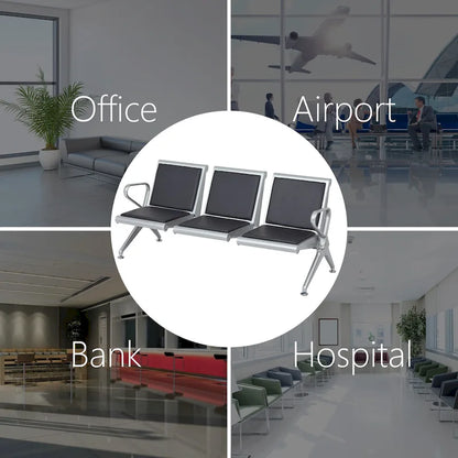 PU Leather Office Waiting Room Chairs - Reception Guest Bench