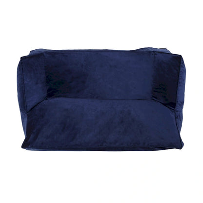 Velie Velveteen 2 Seater Oversized Bean Bag Chair with Armrests by Christopher Knight Home