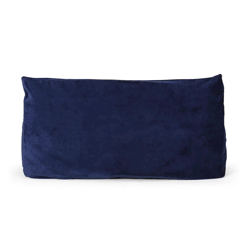 Velie Velveteen 2 Seater Oversized Bean Bag Chair with Armrests by Christopher Knight Home