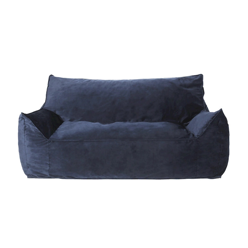 Velie Velveteen 2 Seater Oversized Bean Bag Chair with Armrests by Christopher Knight Home