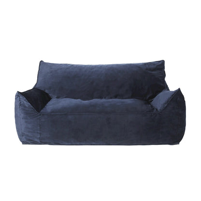 Velie Velveteen 2 Seater Oversized Bean Bag Chair with Armrests by Christopher Knight Home