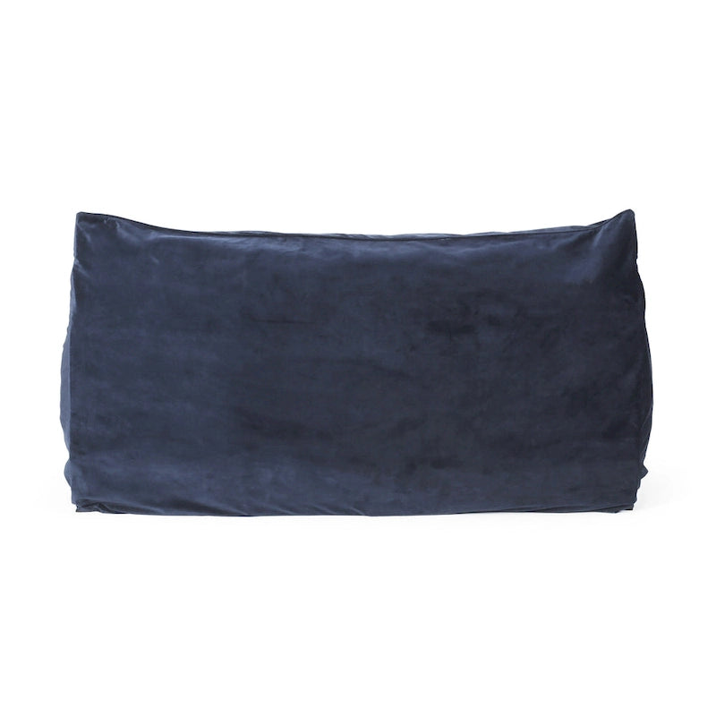 Velie Velveteen 2 Seater Oversized Bean Bag Chair with Armrests by Christopher Knight Home