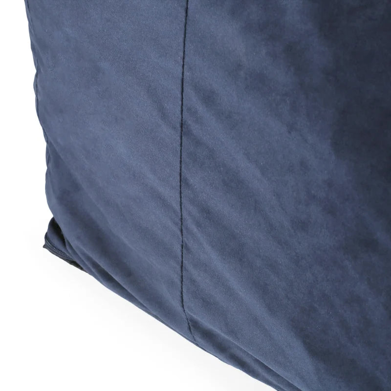 Velie Velveteen 2 Seater Oversized Bean Bag Chair with Armrests by Christopher Knight Home