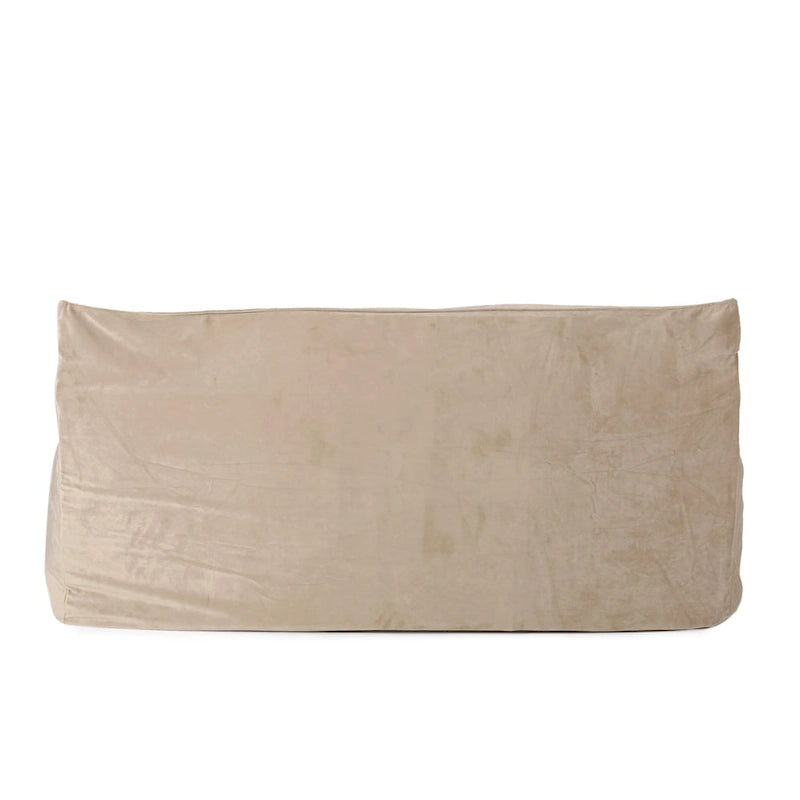 Velie Velveteen 2 Seater Oversized Bean Bag Chair with Armrests by Christopher Knight Home