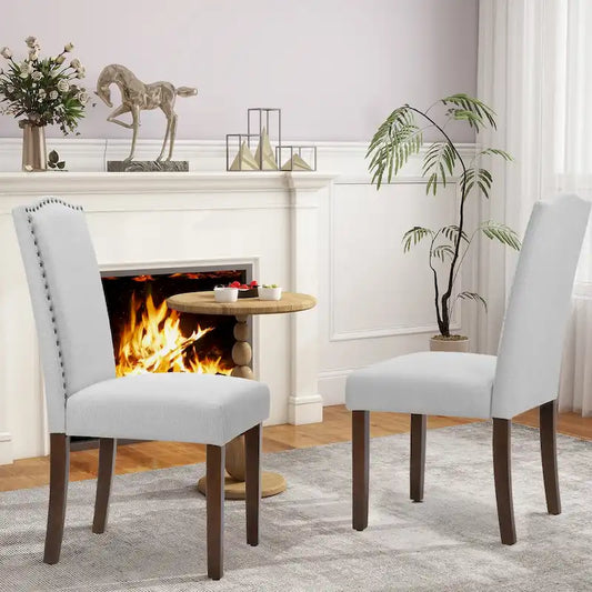 Dining Chairs Set of 2, Upholstered Fabric Kitchen Room Chairs Mid Century Modern High-End Dining Room Side Chairs