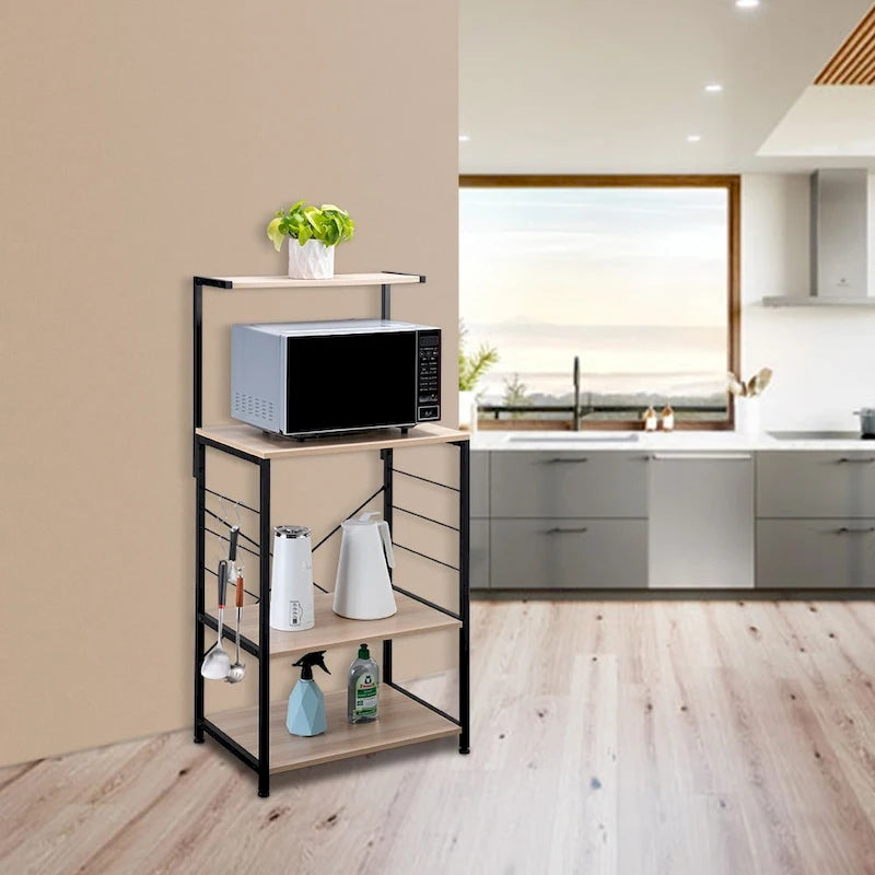 4 Tier Wooden Kitchen Shelf Baker's Rack