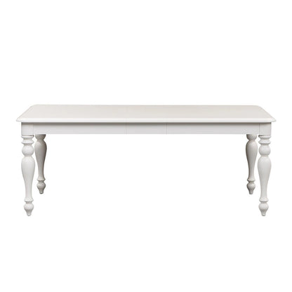 Summer House Oyster White Rectangular Leg Table