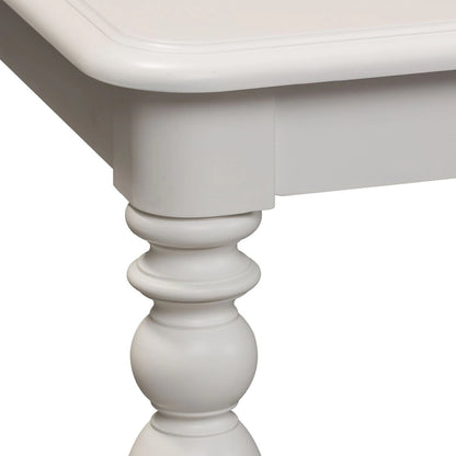 Summer House Oyster White Rectangular Leg Table