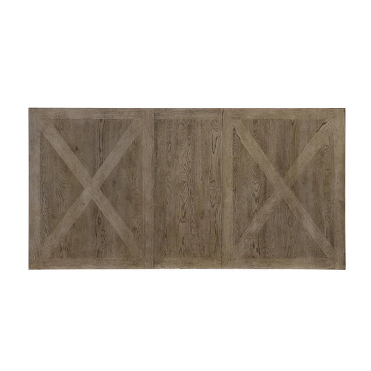 Roundhill Furniture Birmingham Driftwood Table and Nail Head Chair 7-piece Dining Set