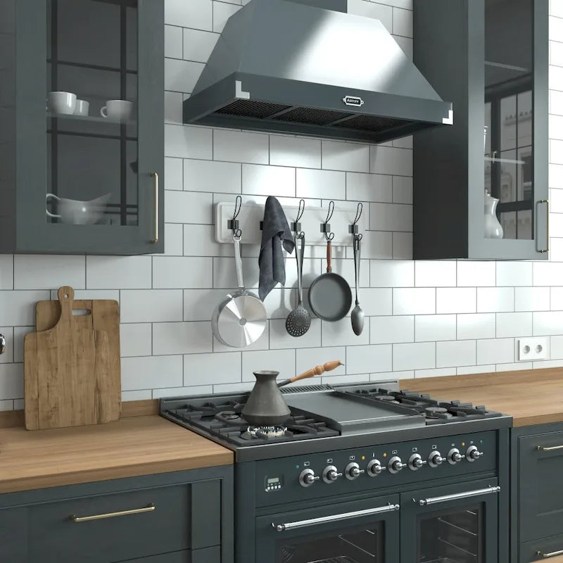 Wall Mounted Storage Rack with Upper Shelf and Storage Hooks