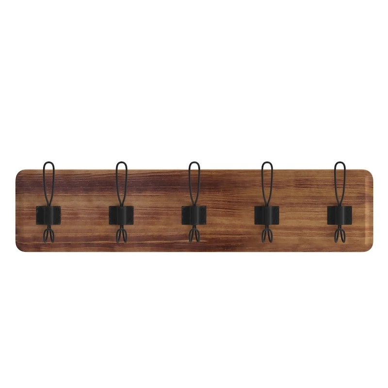 Wall Mounted Storage Rack with Upper Shelf and Storage Hooks