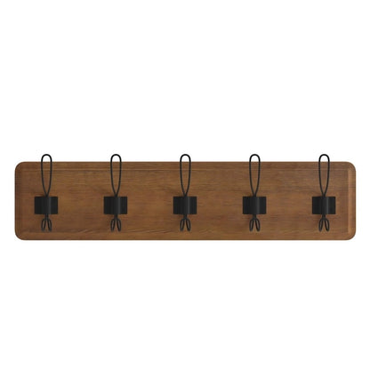 Wall Mounted Storage Rack with Upper Shelf and Storage Hooks