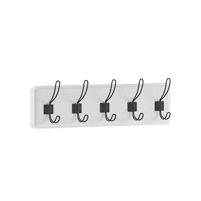Wall Mounted Storage Rack with Upper Shelf and Storage Hooks