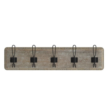 Wall Mounted Storage Rack with Upper Shelf and Storage Hooks