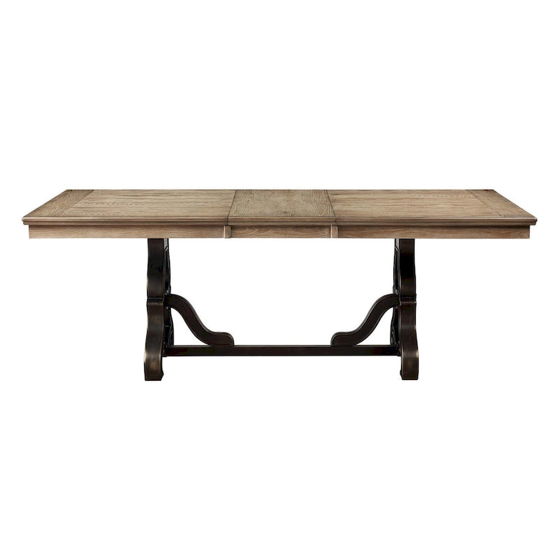 Cunningham Maple and Black Dining Table with Removable Leaf