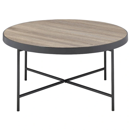Xana Weathered Grey Oak and Black Coffee Table
