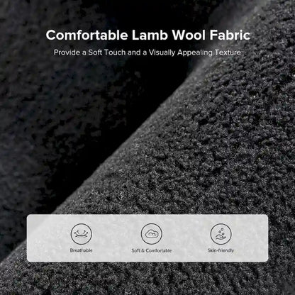 Wayne 35 Wide Boucle Upholstered Teddy Accent Chair with Solid Wood Legs by HULALA HOME