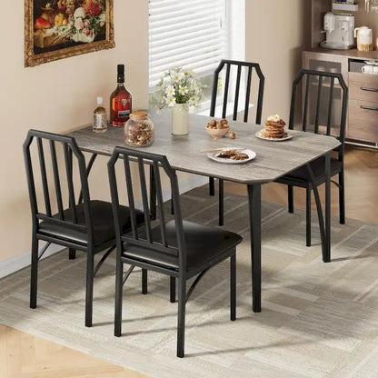 Farmhouse Dining Room Table Set for 4 Breakfast Nook