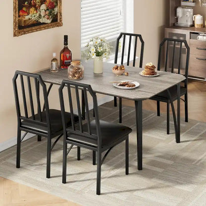 Farmhouse Dining Room Table Set for 4 Breakfast Nook