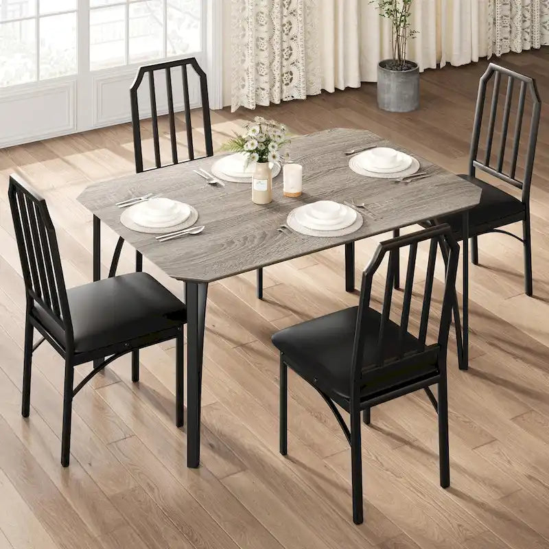 Farmhouse Dining Room Table Set for 4 Breakfast Nook