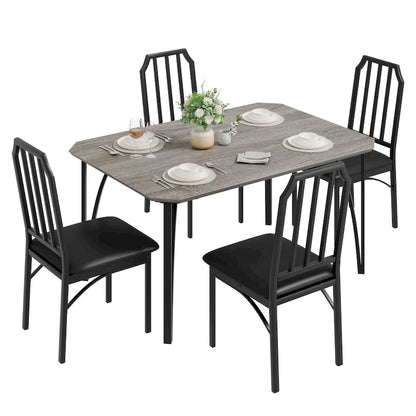 Farmhouse Dining Room Table Set for 4 Breakfast Nook