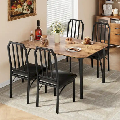 Farmhouse Dining Room Table Set for 4 Breakfast Nook