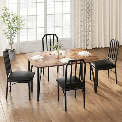 Farmhouse Dining Room Table Set for 4 Breakfast Nook
