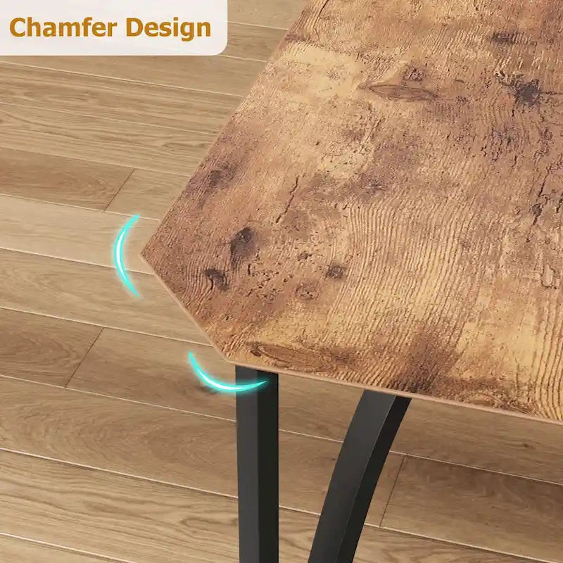 Farmhouse Dining Room Table Set for 4 Breakfast Nook